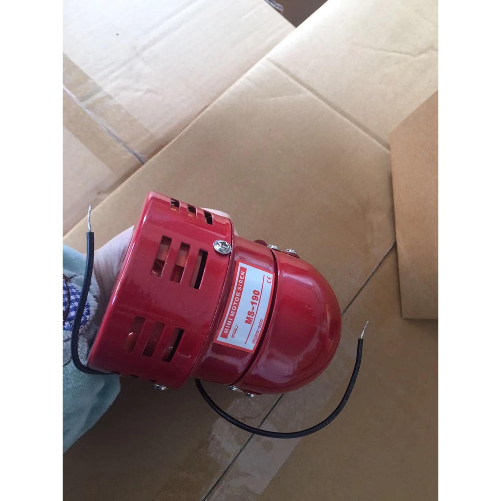 MS 190 Còi hụ báo động hú to, màu đỏ, điện áp 24VDC, 220VAC