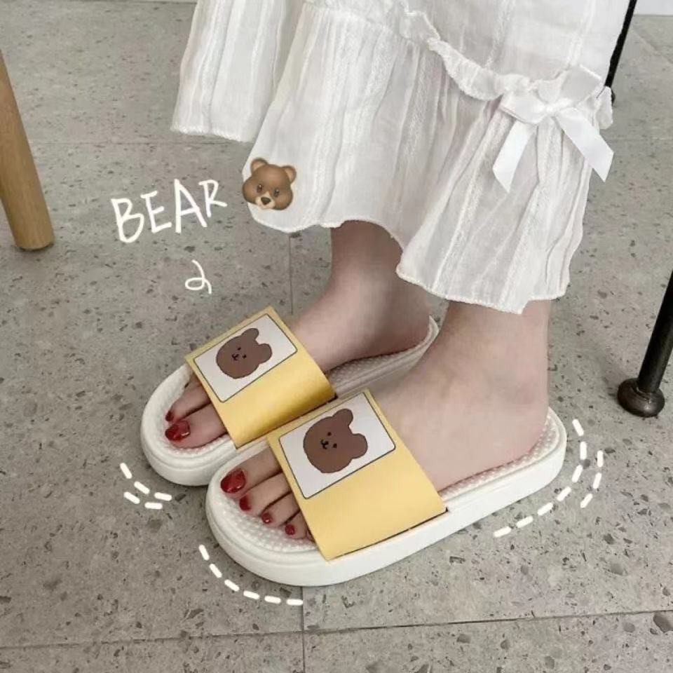 Dép Quai Ngang In Mặt🐻 Cute 15T027