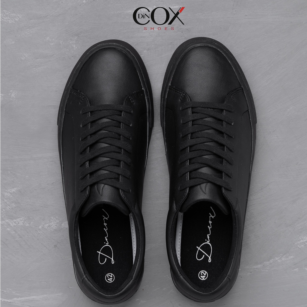 Giày Sneaker Da Unisex DINCOX D20 Năng Động Cá Tính Black