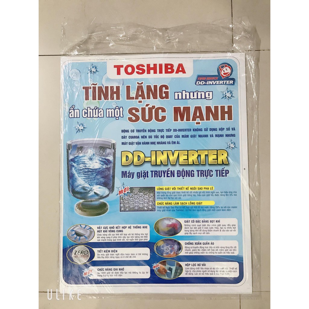 Miếng Dán Trang Trí Máy Giặt TOSHIBA (mẫu 2)