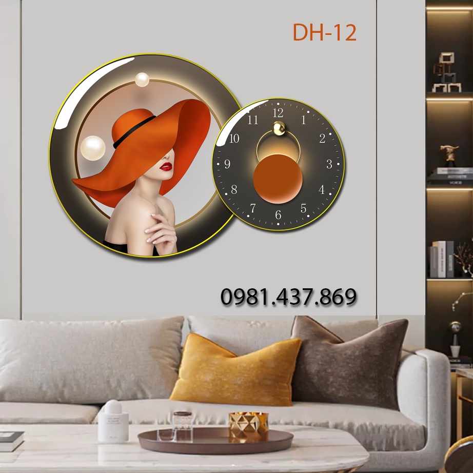 Đồng Hồ Treo Tường Decor , Tranh Đồng Hồ Tráng Gương Sang Trọng Hiện Đại ,treo Tường Kim Trôi Mẫu Đa Dạng