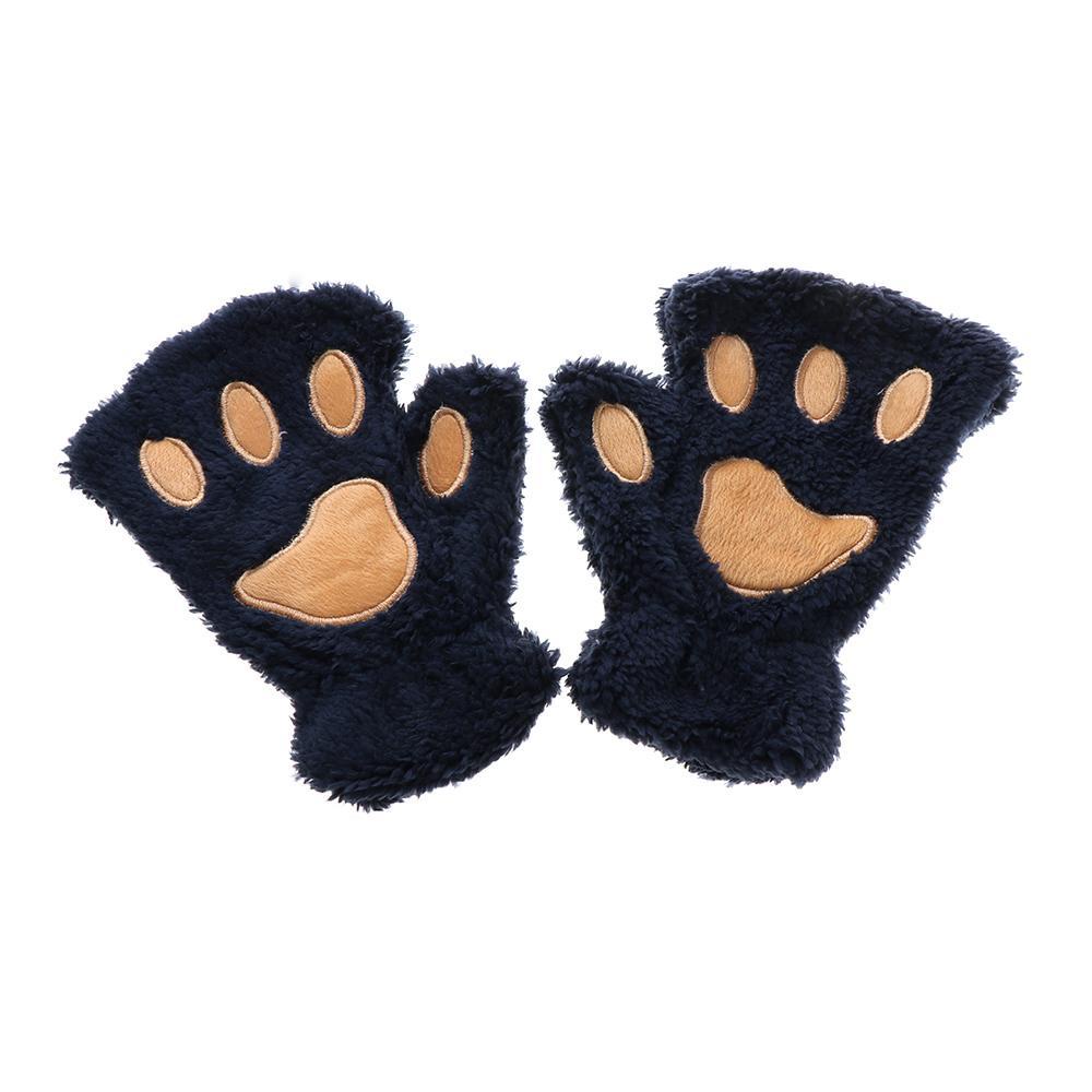 MELODG Găng Tay Hở Ngón Giữ Ấm Mùa Đông Đáng Yêu Thời Trang 14 Màu