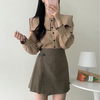 Áo kiểu thuỷ thủ vintage ảnh thật chất thô kimDesign freesize