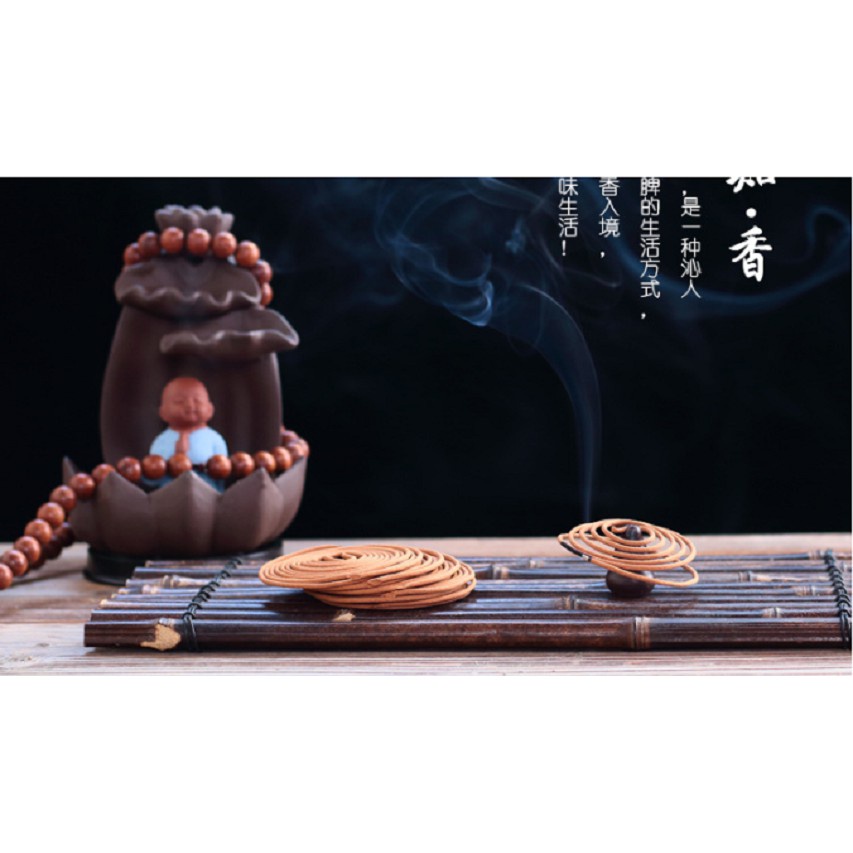 Hương vòng Trầm Hương hộp 48 khoanh, Nhang khoanh Đàn Hương cao cấp nguyên chất