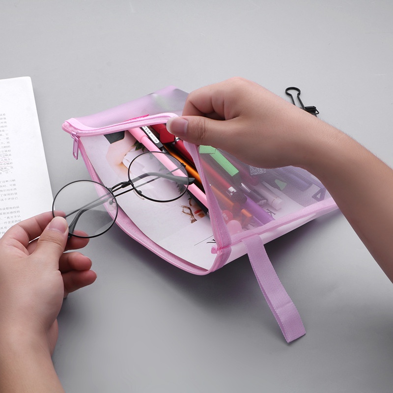 Túi Lưới Đựng Tài Liệu Trong Suốt Cỡ A5 Đơn Giản Tiện Dụng Cho Học Sinh