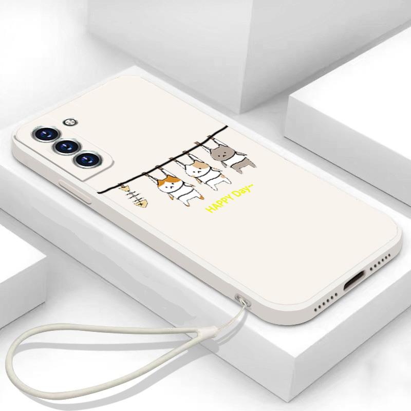 Ốp lưng samsung s21 fe samsung s21 ultra samsung s21 plus Ốp Điện Thoại Silicon Mềm Bảo Vệ Cho samsung s21 fe samsung s21 ultra samsung s21 plus LSMM01 viền vuông cute