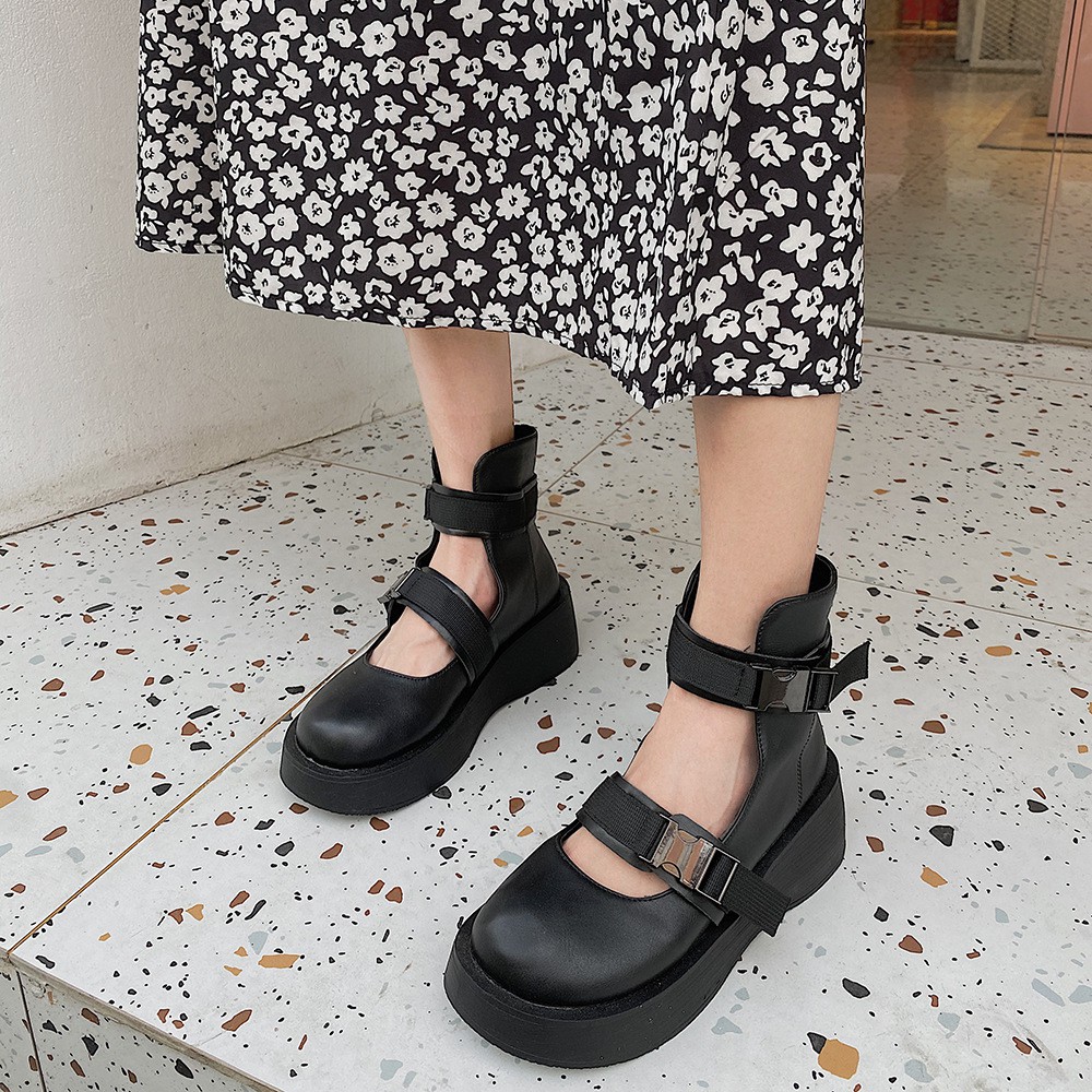 [ Mã 66CBSALE giảm 30K đơn 200K] Giày bít mũi màu đen sang trọng thiết kế hợp thời trang cho nữ | BigBuy360 - bigbuy360.vn