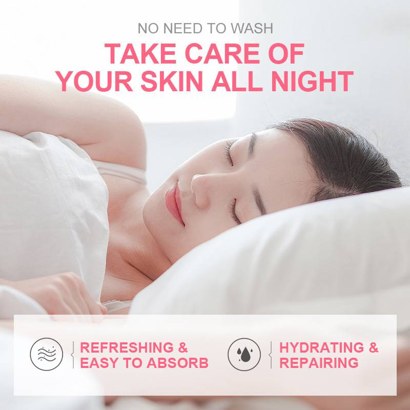 [Hàng mới về] Mặt nạ ngủ Laikou cấp ẩm thu nhỏ lỗ chân lông chiết xuất hoa anh đào chất lượng cao