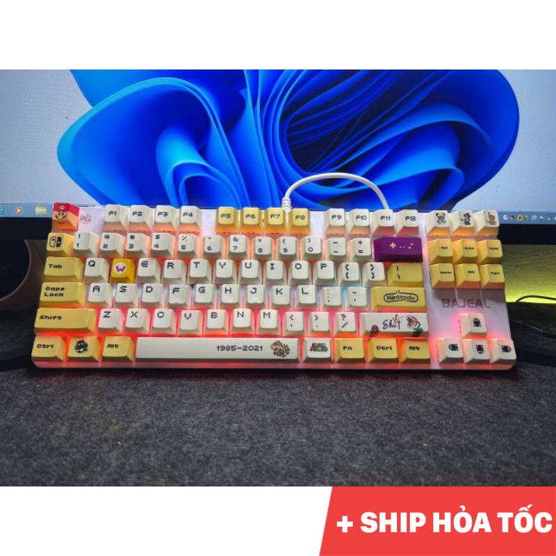 Keycap Mario Cherry chất liệu FBT phù hợp mọi cấu hình bàn phím cơ