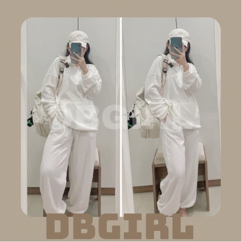 Set đồ thể thao nữ,bộ đồ thể thao cổ khoá kéo dài tay phong cách năng động Hàn Quốc