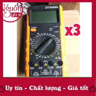 Bộ 3 Đồng hồ đo vạn năng DT9205A Kèm Pin chuyên dụng sửa chữa điện tử