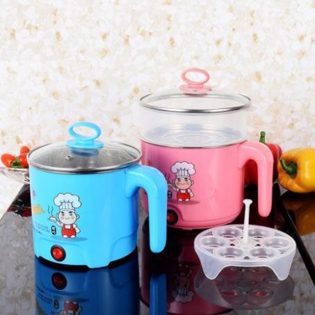 [Mua ngay] Nồi Lẩu, Ca Nấu Mì Siêu Tốc 18Cm Mini Đa Năng, Chiên, Hấp, Lẩu, Rán Siêu Tiện Dụng HIP MART