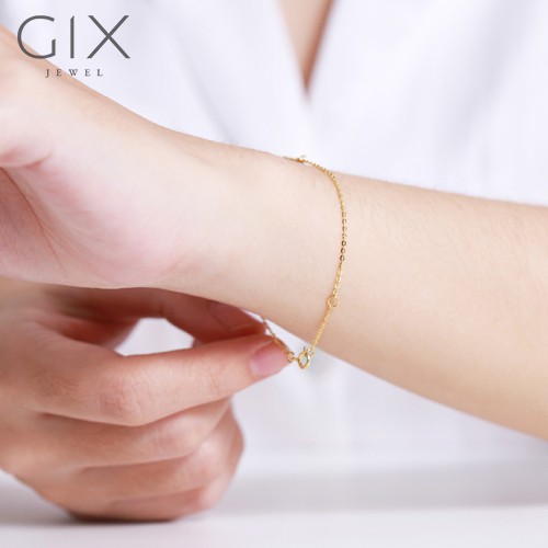Lắc bạc mạ vàng thánh giá đính đá Cz Gix Jewel LT07