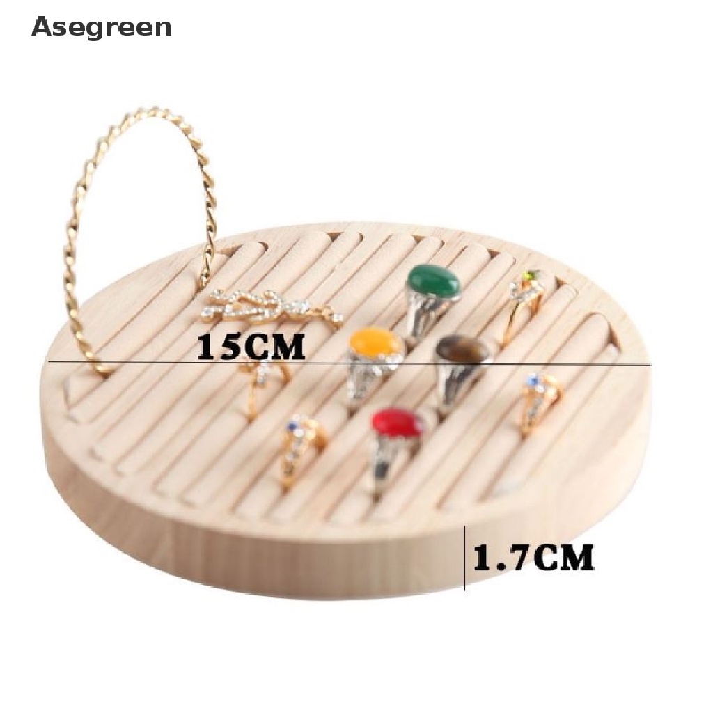 Hộp Gỗ Tròn Phẳng Trưng Bày Trang Sức Phong Cách Vintage