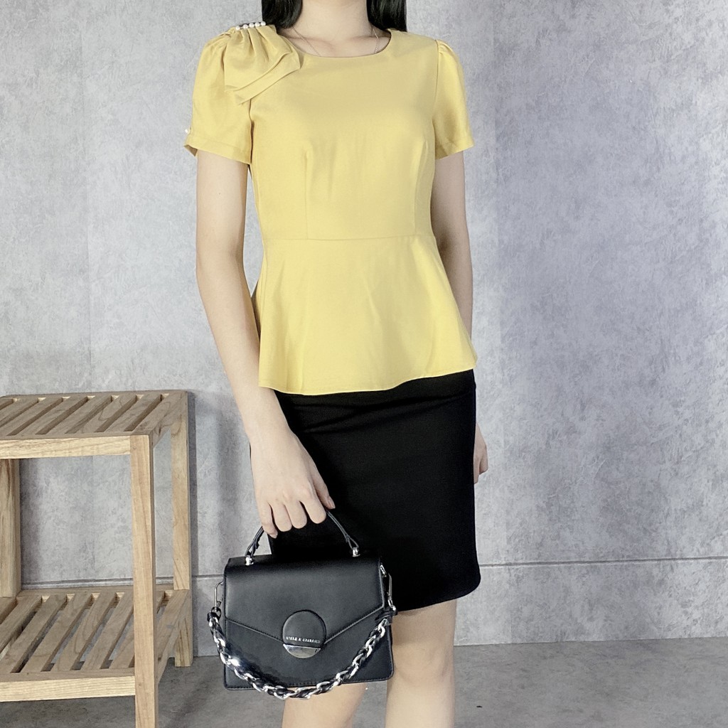 Áo Nữ Kiểu Trơn Vai Nơ