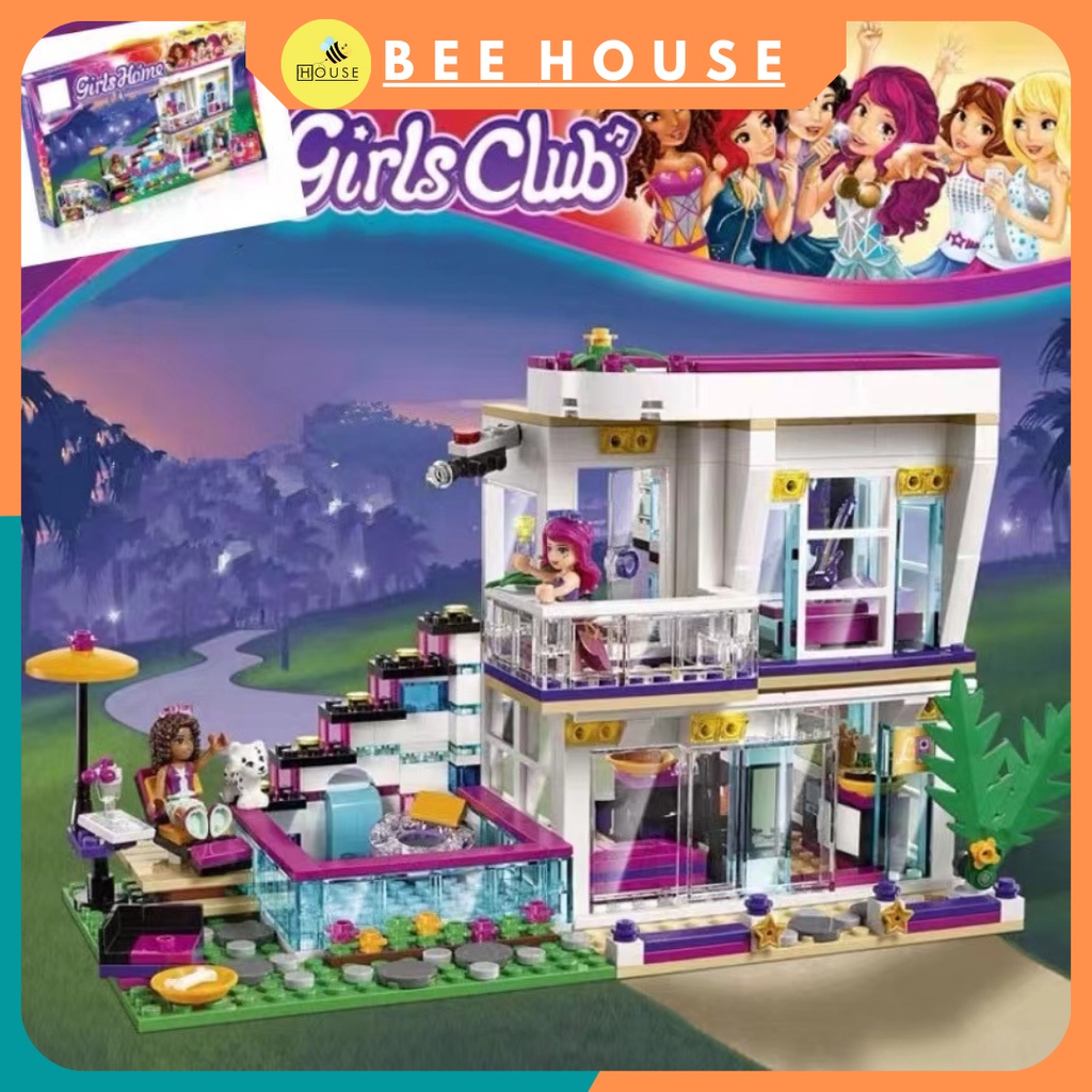 Bộ xếp hình le.go con gái Friends bela 10498/ lepin 01064/ Sx3008 Biệt thự friend liv