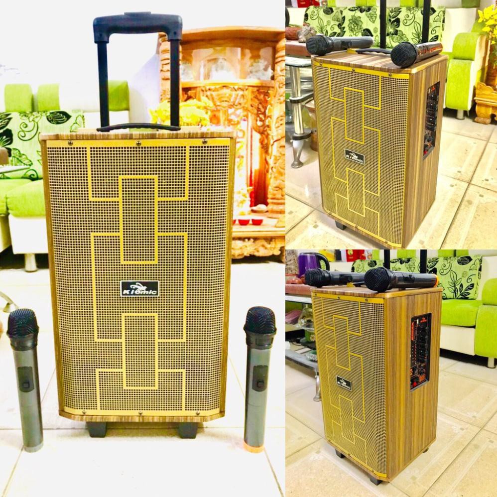 Loa Kéo Kiomic K89 - Loa karaoke mini di động [ Tặng Kèm 2 Micro không dây ]