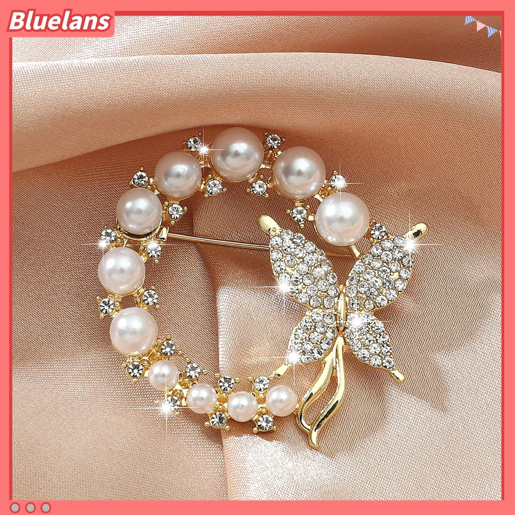 Ghim Cài Áo Hình Tròn Đính Ngọc Trai Giả Sang Trọng 48h