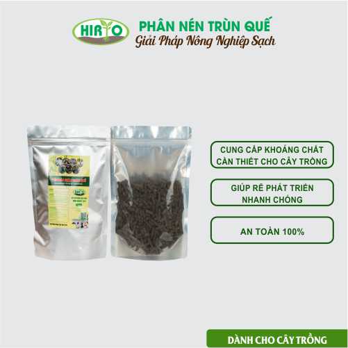 Phân tan chậm hữu cơ trùn quế HIRYO - phân bón lan, hoa hồng, sen đá,...(1kg - 2kg - 5kg)