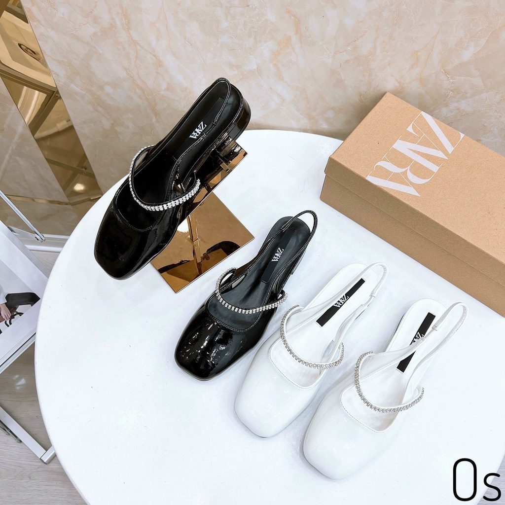 Giày Bệt Z...R Hai Quai TKCT Sục Búp Bê Nữ Basic