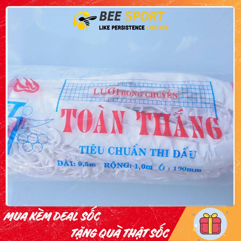 Lưới bóng chuyền Toàn Thắng có cáp thép căng lưới - Lưới chuyền chuẩn thi đấu