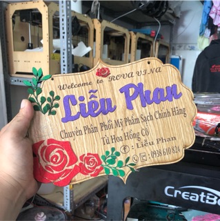 Bảng gỗ treo shop