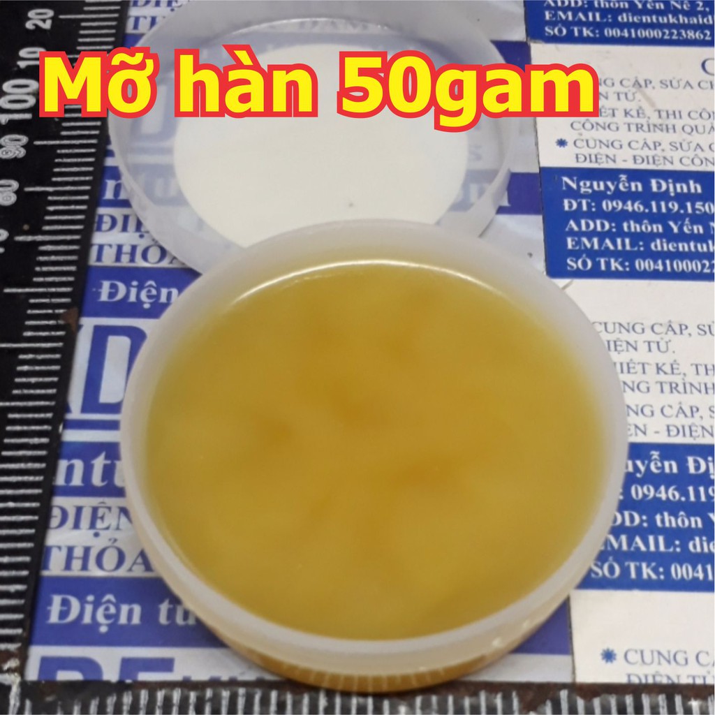 [Mã ELFLASH3 hoàn 10K xu đơn 20K] Mỡ hàn giúp dễ hàn chì, loại hộp nhựa 50gam/ 80 gam/ 150 gam kde5010