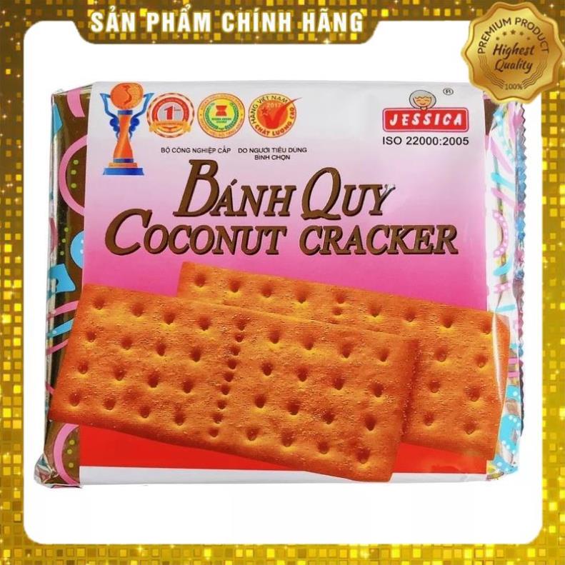 Bánh quy đường Coconut Cracker - Bánh bạc vuông Jessica 178g
