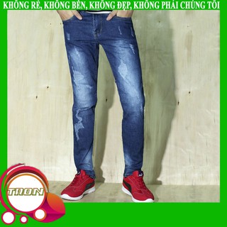 Quần Jeans nam xanh cào xước co giãn TTS64