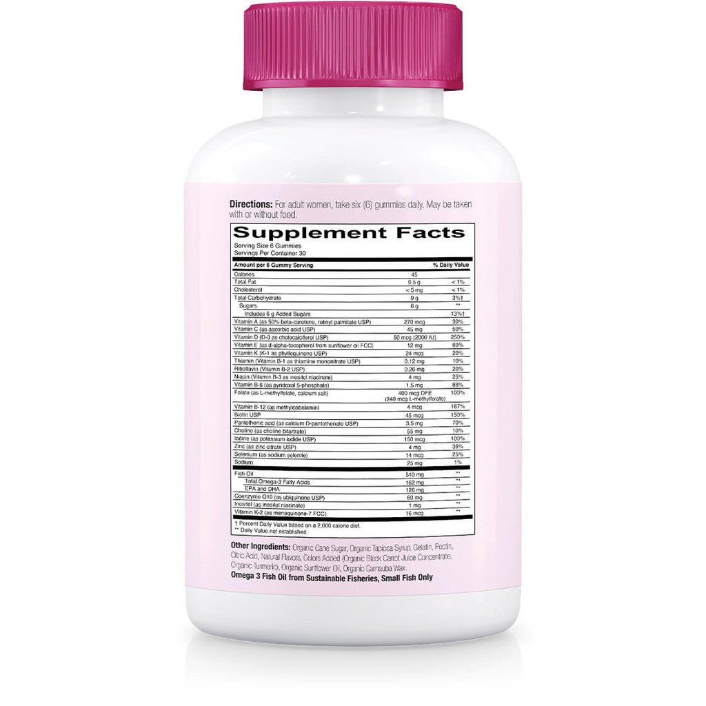 Kẹo dẻo vitamin cao cấp cho phụ nữ Smarty Pants Women's hàng Mỹ - Chứng nhận Purity Award | Thế Giới Skin Care