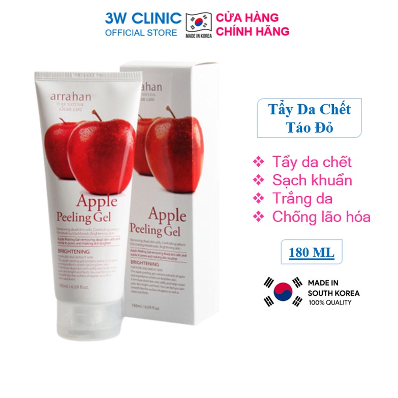 Tẩy tế bào chết Arrahan Hàn Quốc Apple Peeling Gel hương táo 180ml