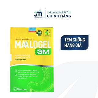 Gel trung hòa acid dạ dày, hỗ trợ giảm viêm loét dạ dày,tá tràng do vi khuẩn hp - maalogel 3m