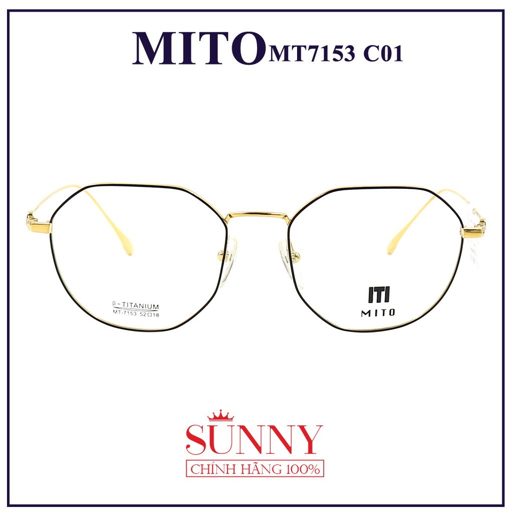 MT7153 - Gọng kính Mito unisex (nhiều màu) chính hãng Italia - - kèm tem chống hàng giả do bộ công an cấp