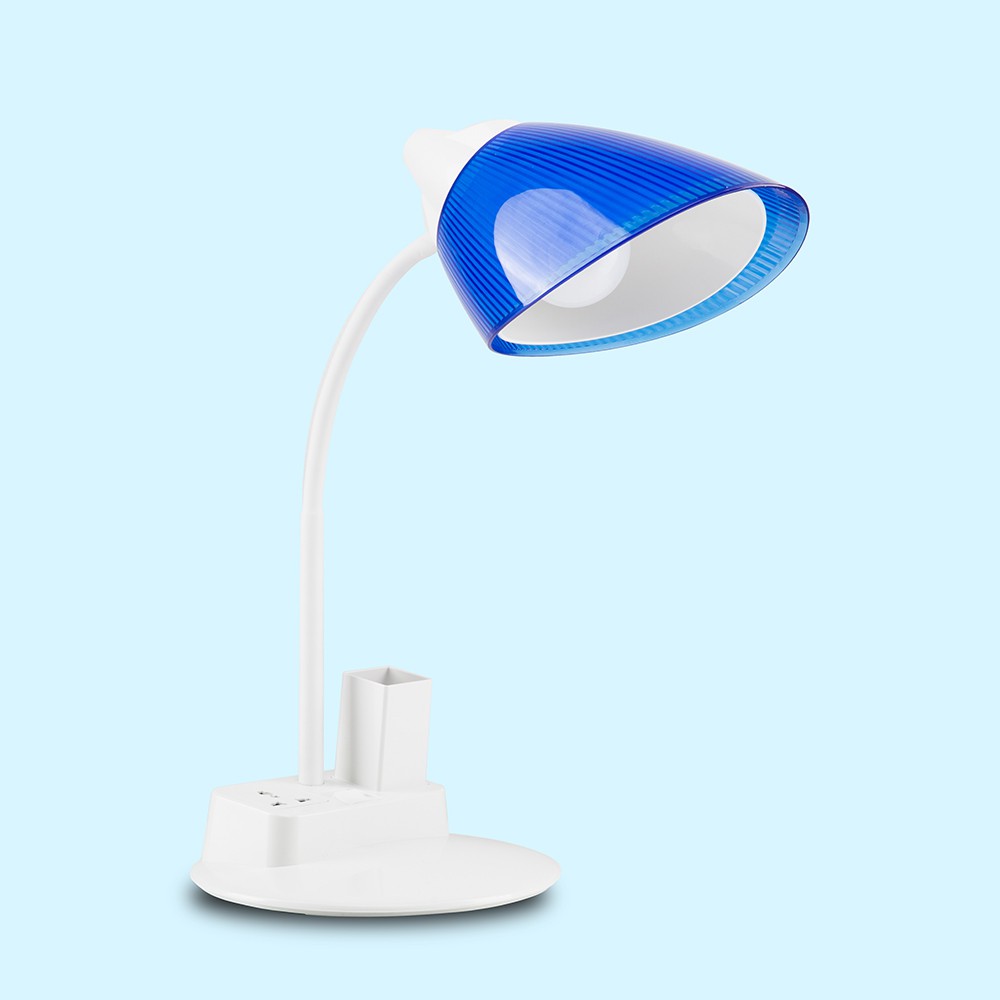 Đèn bàn LED Rạng Đông công suất 8W, tích hợp ổ cắm điện và ống đựng bút hoặc sạc USB RD RL 40