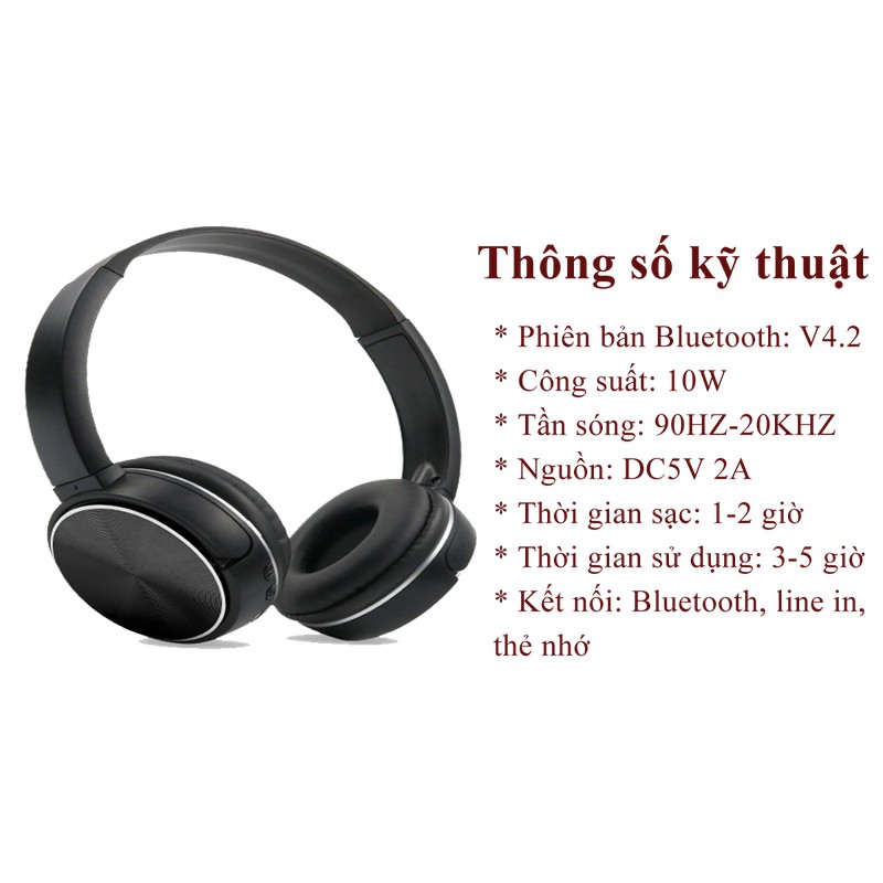 (GIÁ SẬP SÀN) Tai nghe Chụp tai Bluetooth chính hãng K2 , có khe thẻ nhớ, có kèm mic đàm thoại (siêu hót 3 trong 1)