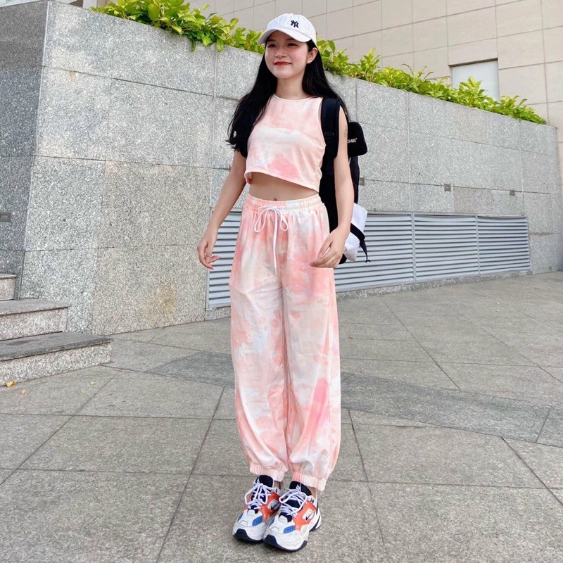 Set Loang Thể Thao Cam Đào Ảnh Thật