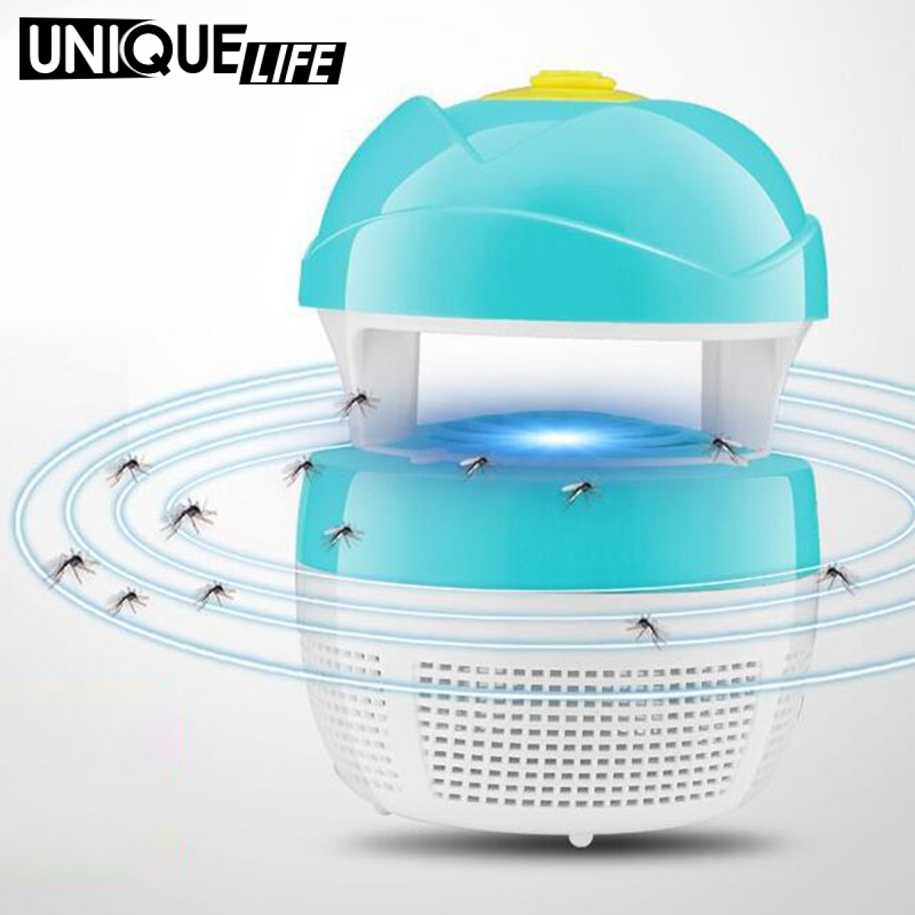 Máy diệt muỗi có đèn LED sử dụng điện bằng nhựa cổng USB A màu xanh dương
