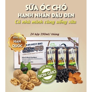 Thùng 24 hộp 190ml - Sữa óc chó hạnh nhân đậu đen Hàn Quốc
