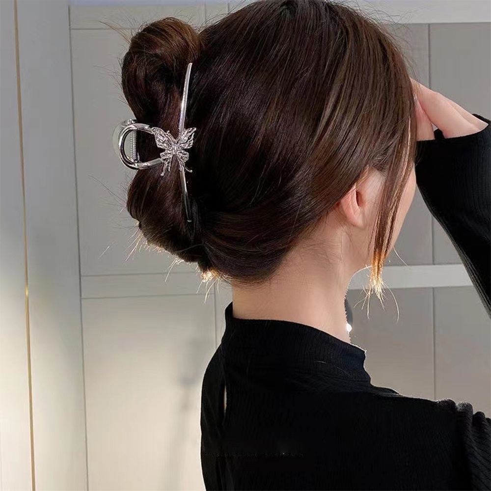 iF YOU Kẹp Tóc Hình Bướm Nhỏ Xinh Màu Bạc Thời Trang Vintage Cho Nữ