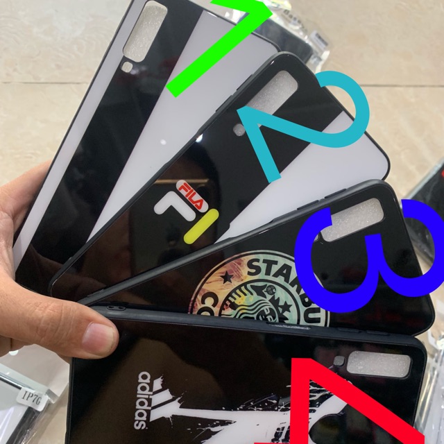 Ốp Samsung A750(A7-2018) dẻo lưng kính