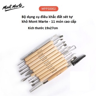 Bộ dụng cụ điêu khắc làm đất sét nghệ thuật đồ gốm nặn tao hình Mont Marte Lalunavn -A82