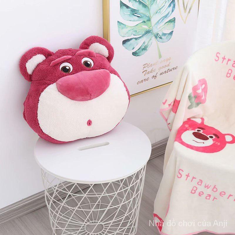 Set Gối Mền Văn Phòng, Du Lịch Hình Gấu Dâu LOTSO siêu dễ thương