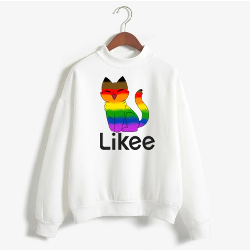 Áo Hoodie Chui Đầu In Chữ Likee Love Heart Và Mèo Cầu Vồng Lgbt Thời Trang 2020 Cho Nữ