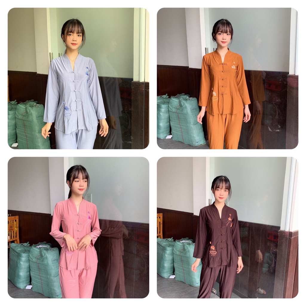 ĐỒ LAM# BỘ BÀ LAI TIM CHẤT LIỆU VẢI THUN CO GIÃN MỀN MÁT