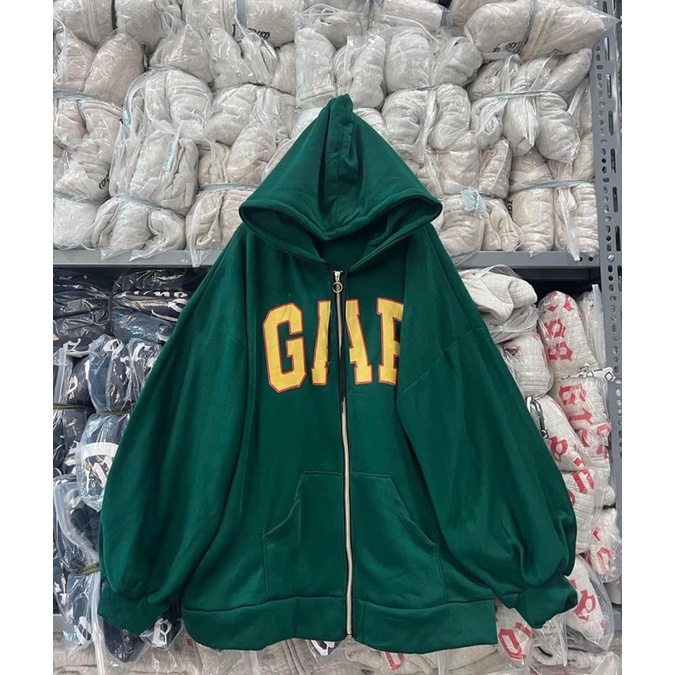 Áo Hoodie GAP nam nữ - Áo khoác nỉ form rộng tay bồng kiểu dáng vintage cá tính