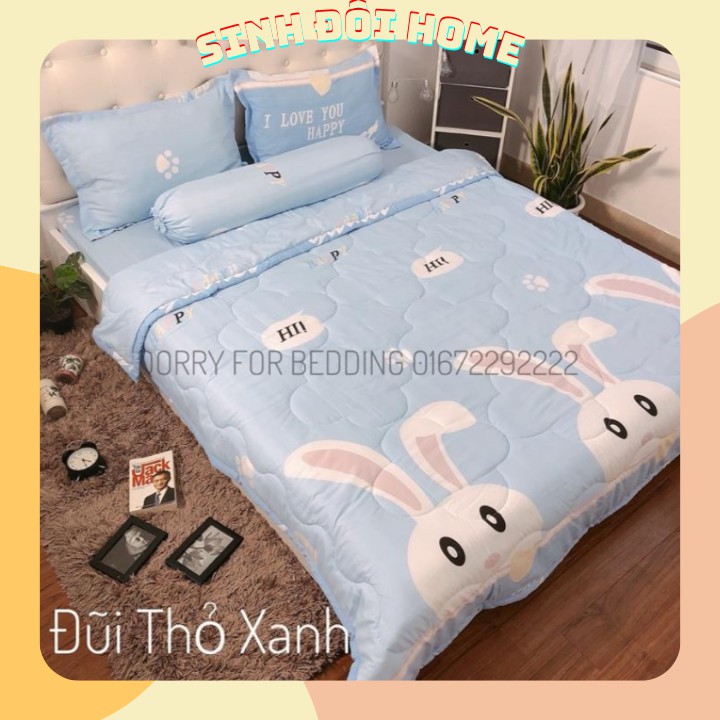 BỘ GA GỐI COTTON ĐŨI HOA CẢI - GADUIHOACAI