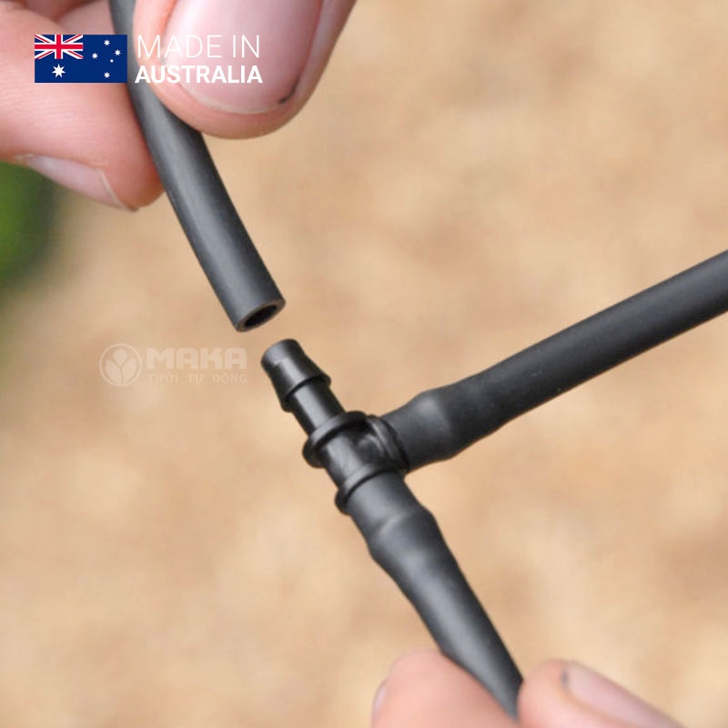 Tê Nối Ống 4mm Antelco mã AT-T4 - màu đen