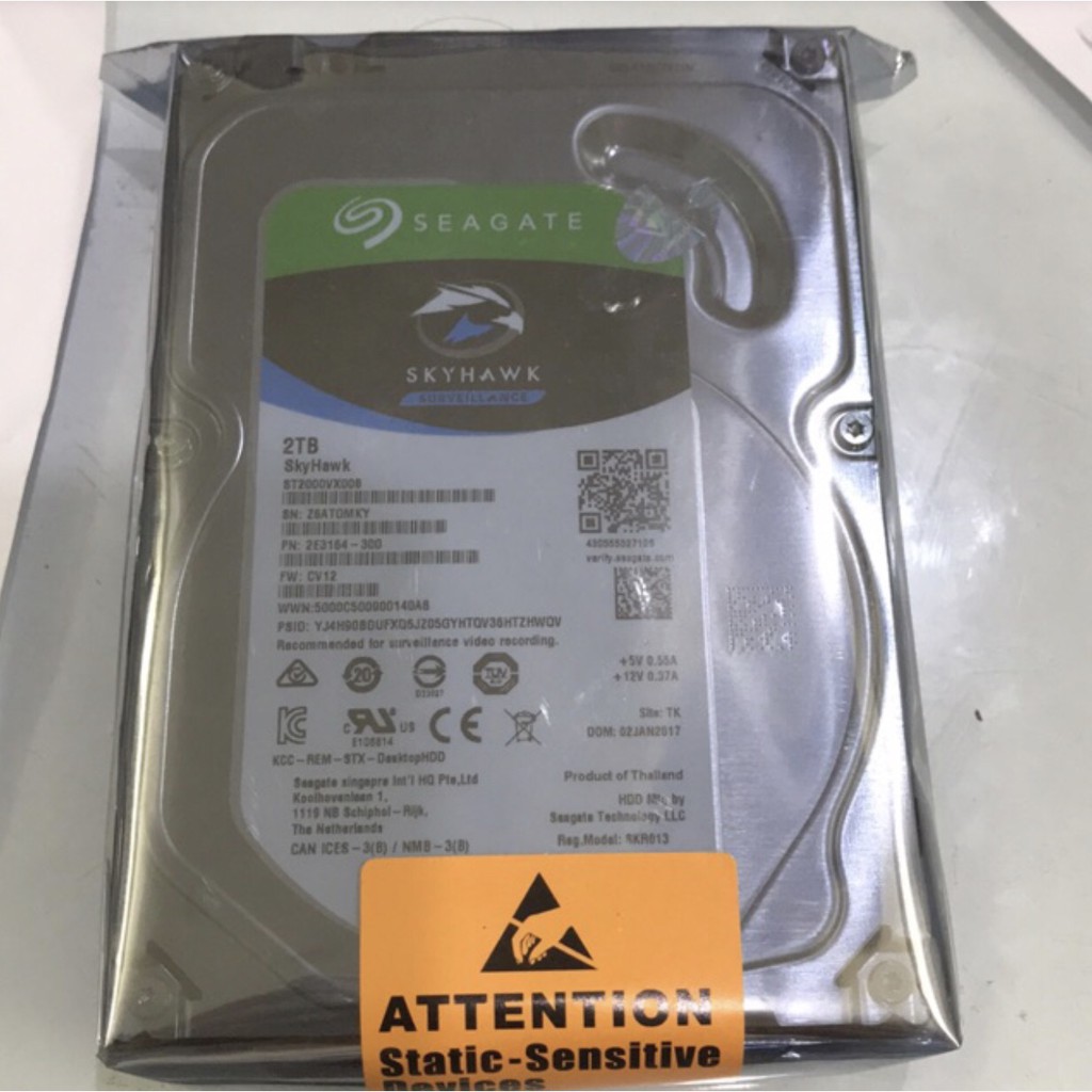 Ổ cứng HDD Camera Seagate Skyhawk 2TB 3.5” SATA