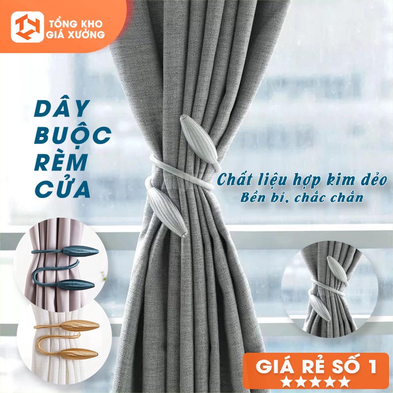 Bộ 2 dây buộc rèm cửa cao cấp bằng kim loại uốn dẻo (DBR02)