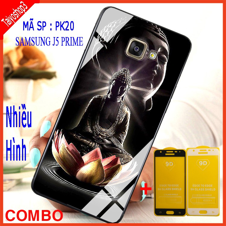 COMBO ỐP LƯNG SAMSUNG J5 PRIME (ốp kính 3D thế hệ mới + tặng kèm kính cường lực)